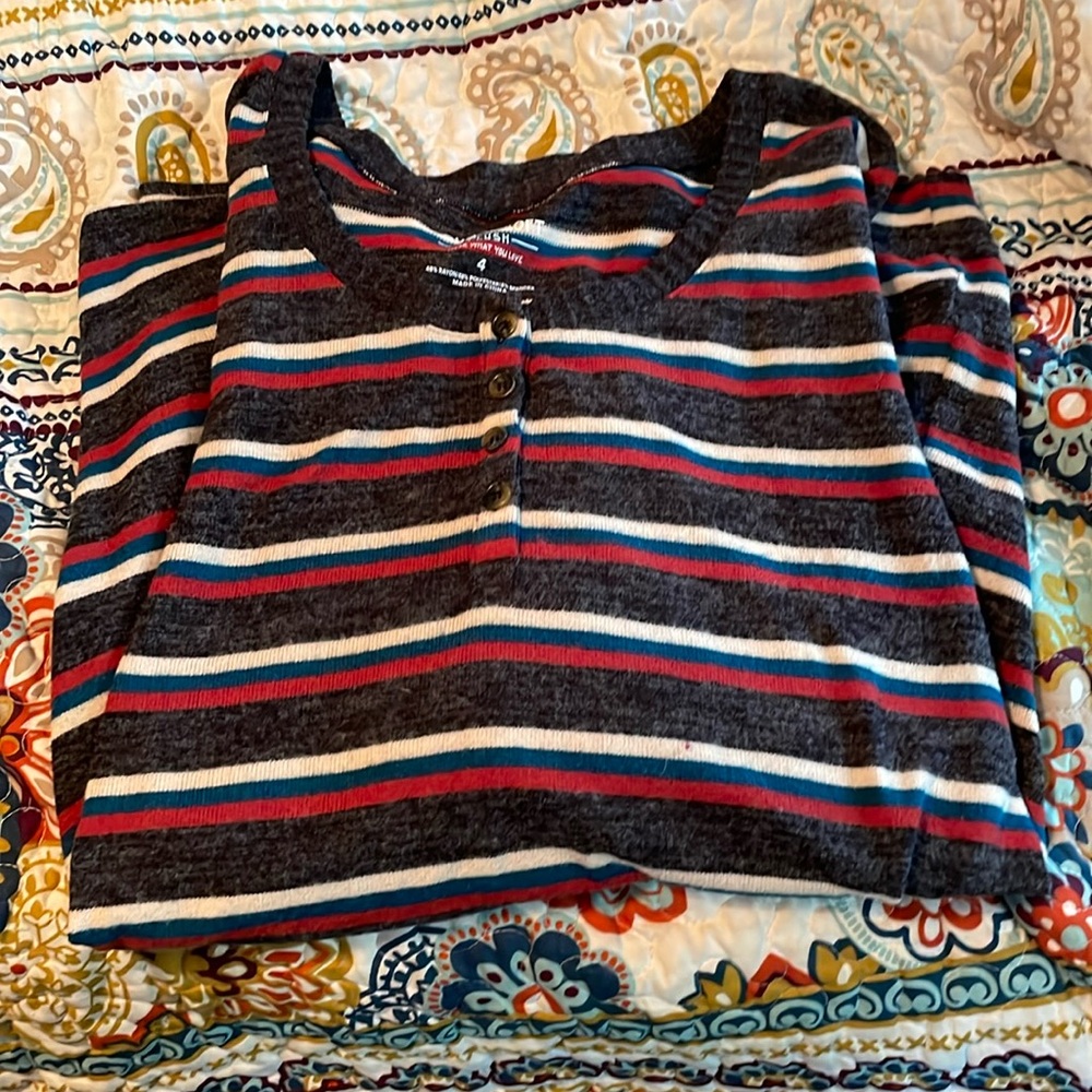 Torrid grey stripe top